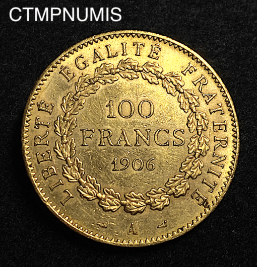 ,MONNAIE,100,FRANCS,OR,GENIE,1906,