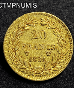 ,MONNAIE,20,FRANCS,OR,LOUIS,PHILIPPE,1831,W,LILLE,