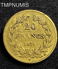 ,MONNAIE,20,FRANCS,OR,LOUIS,PHILIPPE,1834,