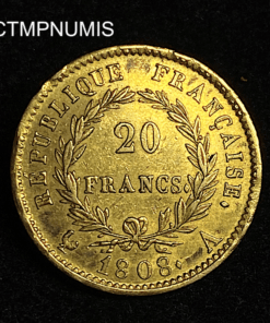 ,MONNAIE,20,FRANCS,OR,NAPOLEON,1808,