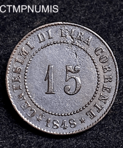 ,MONNAIE,ITALIE,15,CENTISIMI,VENISE,1848,