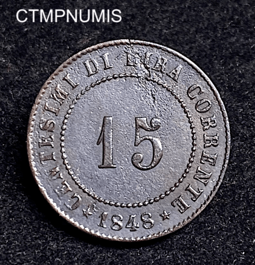 ,MONNAIE,ITALIE,15,CENTISIMI,VENISE,1848,