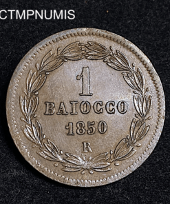 ,MONNAIE,ITALIE,1,BAIOCCO,1850,ROME,