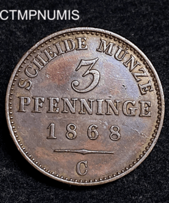 ,MONNAIE,ALLEMAGNE,3,PFENNIG,1868,C,