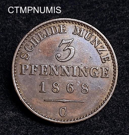 ,MONNAIE,ALLEMAGNE,3,PFENNIG,1868,C,