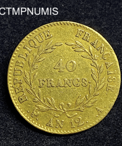 ,MONNAIE,40,FRANCS,OR,CONSULAT,AN,12,