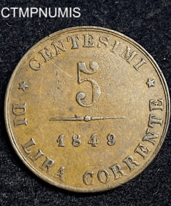 ,MONNAIE,ITALIE,VENISE,5,CENTESIMI,1848,