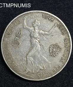 ,MONNAIE,AUTRICHE,5,CORONA,ARGENT,1908,