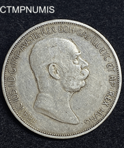 ,MONNAIE,AUTRICHE,5,CORONA,ARGENT,1908,