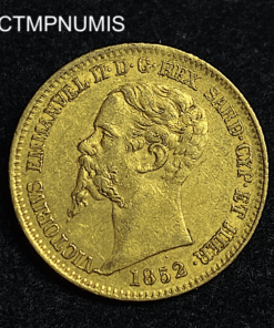 ,MONNAIE,ITALIE,20,LIRE,OR,1852,GENES,