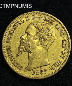 ,MONNAIE,ITALIE,20,LIRE,OR,1857,TURIN,