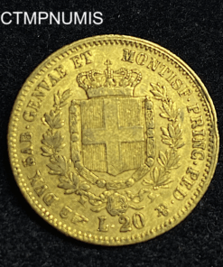 ,MONNAIE,ITALIE,20,LIRE,OR,1857,TURIN,