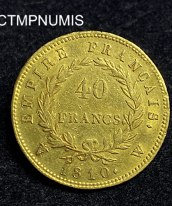 ,MONNAIE,40,FRANCS,OR,NAPOLEON,1810,W,LILLE,