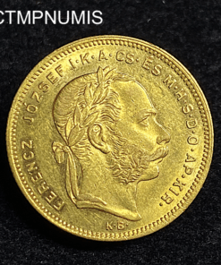 ,MONNAIE,HONGRIE,20,FRANCS,8,FORINT,OR,1878,