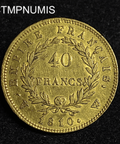 ,MONNAIE,40,FRANCS,OR,NAPOLEON,I°,1810,W,LILLE,