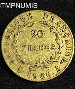 ,MONNAIE,20,FRANCS,OR,NAPOLEON,I°,1806,