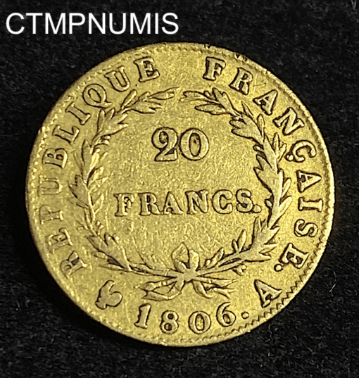 ,MONNAIE,20,FRANCS,OR,NAPOLEON,I°,1806,