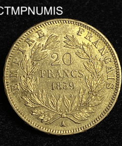 ,MONNAIE,20,FRANCS,OR,NAPOLEON,1859,