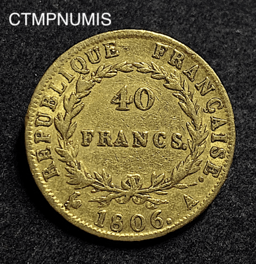 ,MONNAIE,40,FRANCS,OR,NAPOLEON,1806,