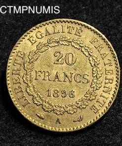 ,MONNAIE,20,FRANCS,OR,GENIE,1896,TORCHE,