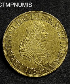 ,MONNAIE,PEROU,8,ESCUDOS,OR,1754,LIMA,