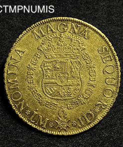 ,MONNAIE,PEROU,8,ESCUDOS,OR,1754,LIMA,