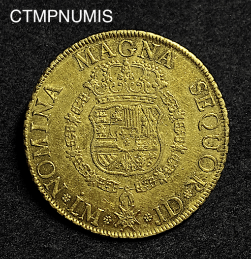 ,MONNAIE,PEROU,8,ESCUDOS,OR,1754,LIMA,