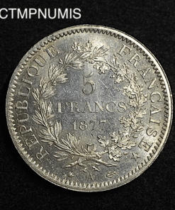 ,MONNAIE,5,FRANCS,ARGENT,HERCULE,1877,